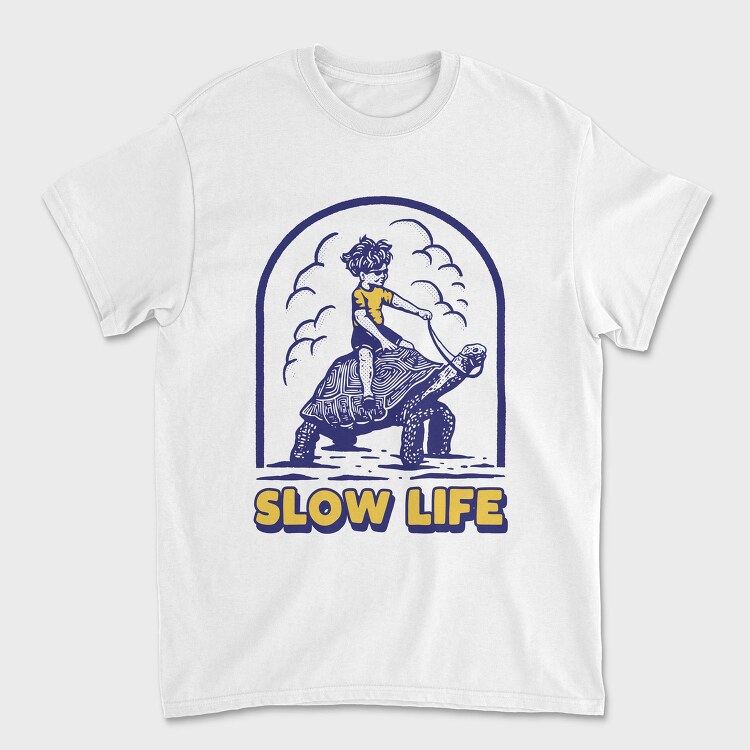 Slow Turtle Ride, Tricou Barbati (Unisex)