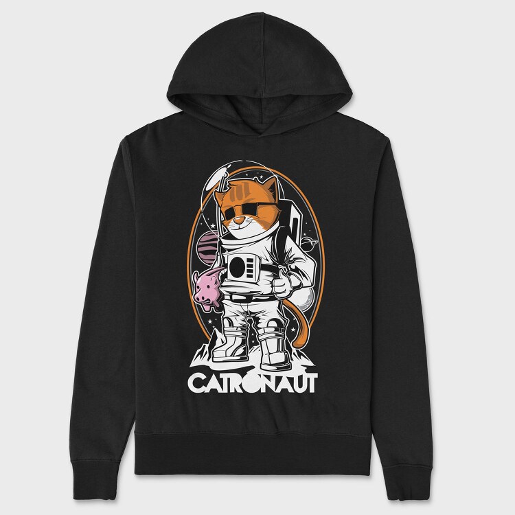 Space Cat Explorer, Hanorac Oversize Barbati (Unisex)