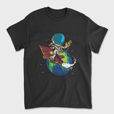 Space Rocket Explorer, Tricou Barbati (Unisex)