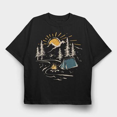 Campfire Dreams, Tricou Oversize Barbati (Unisex)
