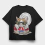 Canned Cat Cool, Tricou Oversize Barbati (Unisex)