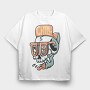 Chill Skull Vibes, Tricou Oversize Barbati (Unisex)