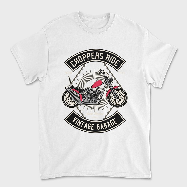 Choppers Ride Garage, Tricou Barbati (Unisex)