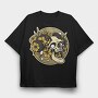 Day Of The Dead Skull, Tricou Oversize Barbati (Unisex)