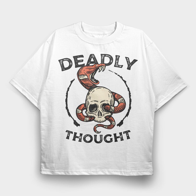 Deadly Snake Thought, Tricou Oversize Barbati (Unisex)