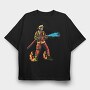 Firefighter Skeleton, Tricou Oversize Barbati (Unisex)