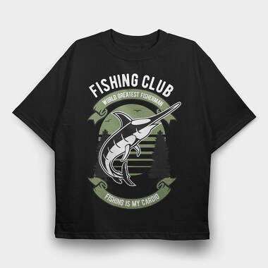 Fishing Cardio Marlin, Tricou Oversize Barbati (Unisex)