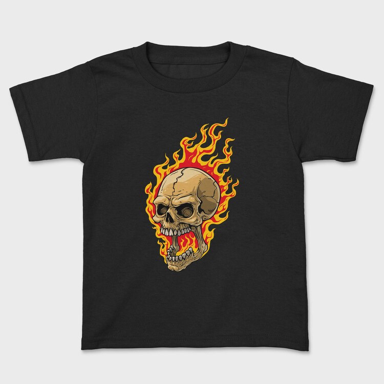 Flaming Skull, Tricou Copii