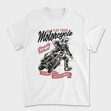 Flat Track Rider, Tricou Barbati (Unisex)