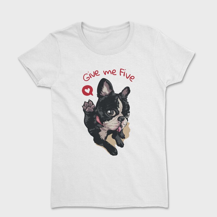 Frenchie Five Love, Tricou Femei