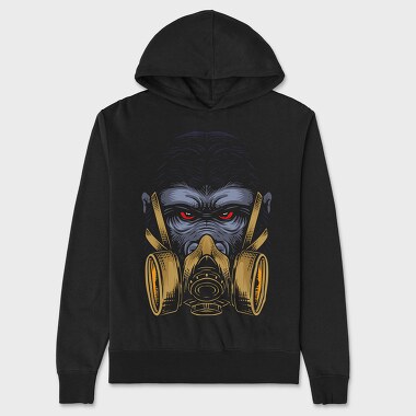 Gas Mask Gorilla, Hanorac Oversize Barbati (Unisex)