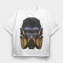 Gas Mask Gorilla, Tricou Oversize Barbati (Unisex)