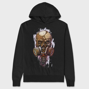 Gas Mask Skull, Hanorac Oversize Barbati (Unisex)