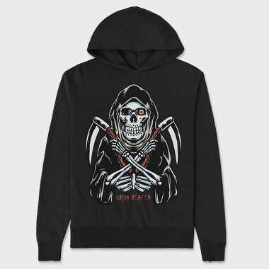 Grim Reaper Strike 1, Hanorac Oversize Barbati (Unisex)