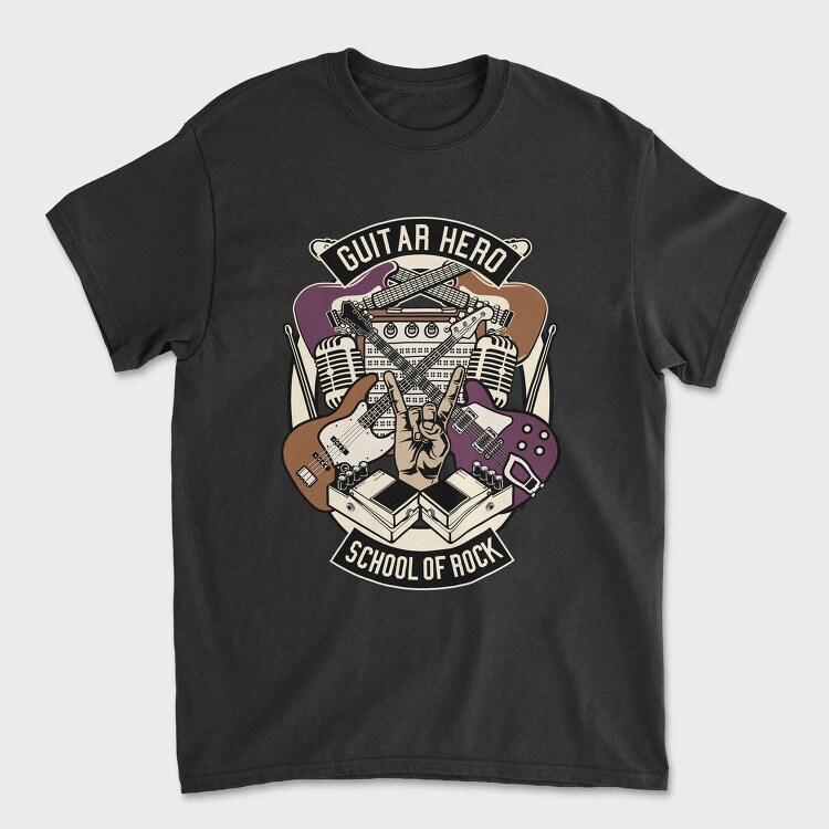Guitar Hero School Of Rock, Tricou Barbati (Unisex)