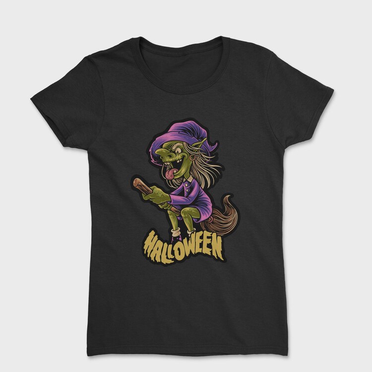 Halloween Witch Broom, Tricou Femei