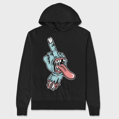 Middle Finger Tongue, Hanorac Oversize Barbati (Unisex)