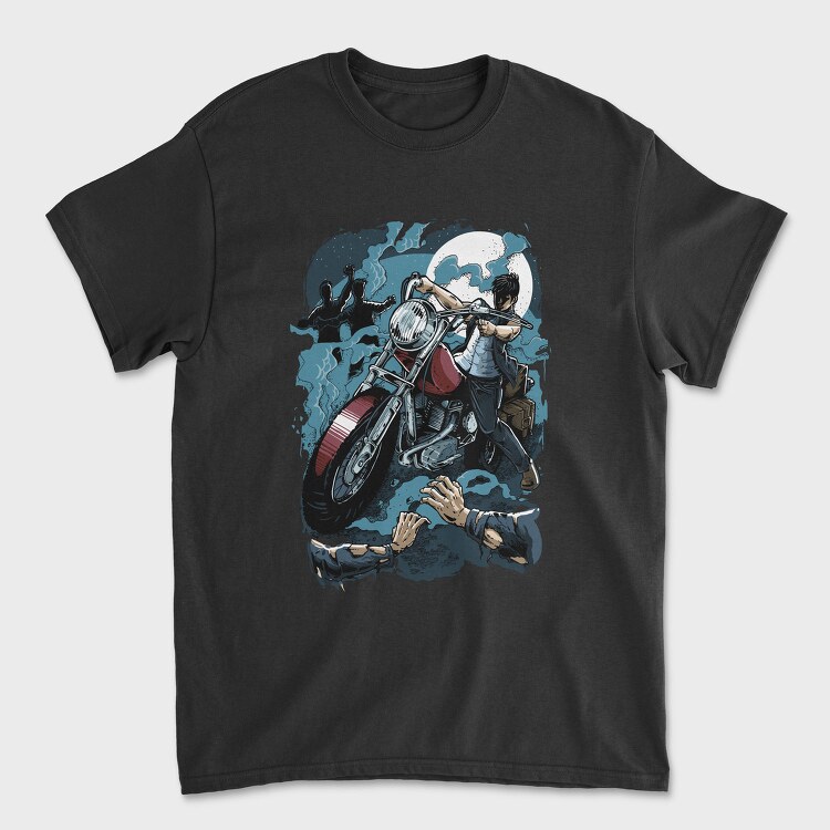 Motorcycle Chase, Tricou Barbati (Unisex)