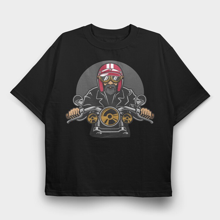 Motorcycle Rider 2, Tricou Oversize Barbati (Unisex)