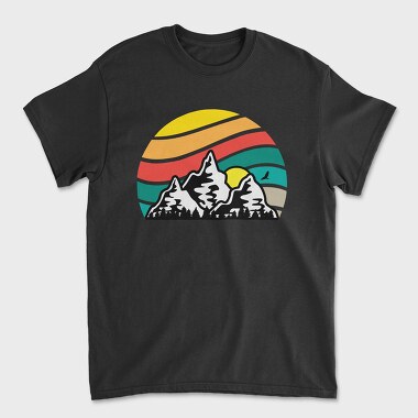 Mountain Sunset, Tricou Barbati (Unisex)