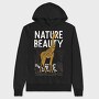 Nature Beauty Giraffe, Hanorac Oversize Barbati (Unisex)