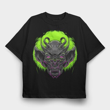 Neon Demon Roar, Tricou Oversize Barbati (Unisex)
