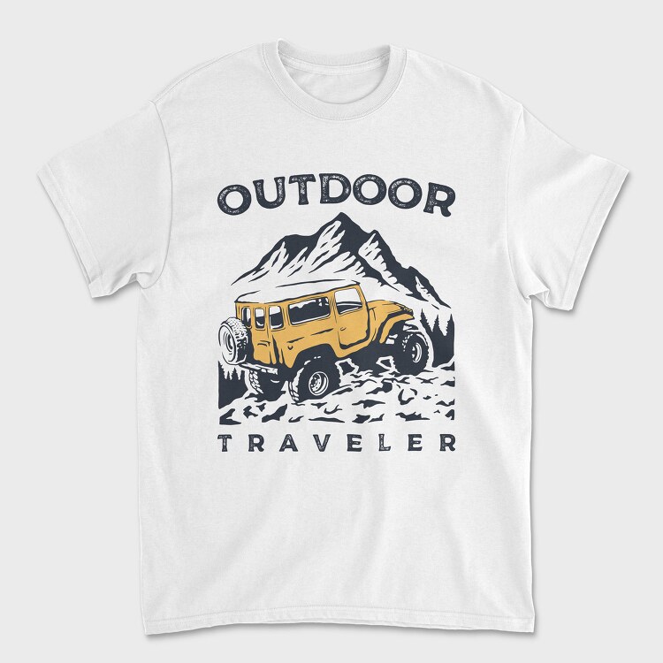 Outdoor Traveler, Tricou Barbati (Unisex)