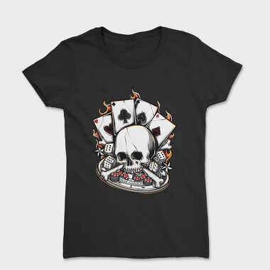 Poker Skull Bones, Tricou Femei