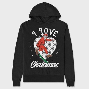 Santa Skate Snow, Hanorac Oversize Barbati (Unisex)