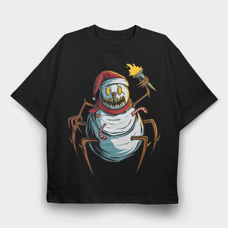 Santa Skull Nightmare, Tricou Oversize Barbati (Unisex)