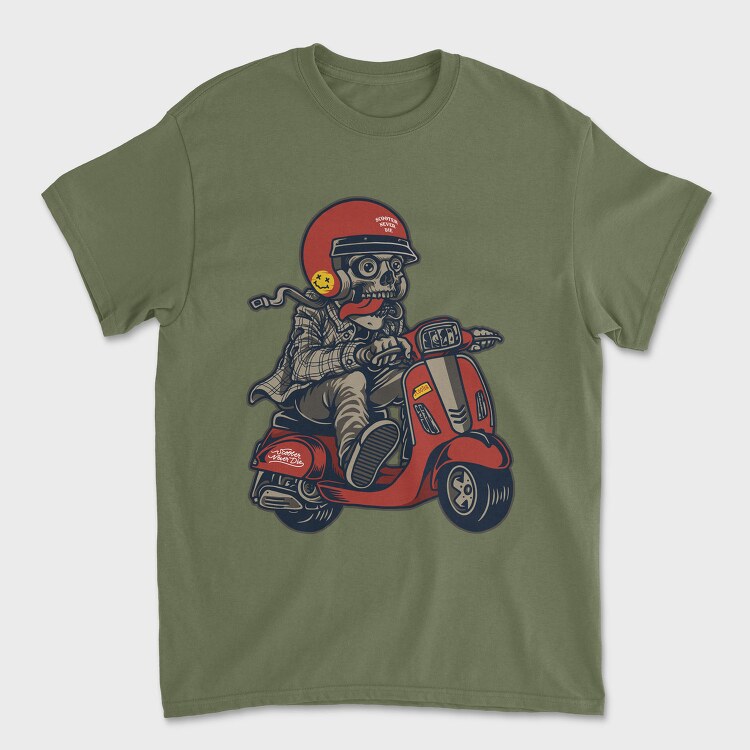 Scooter Never Die, Tricou Barbati (Unisex)