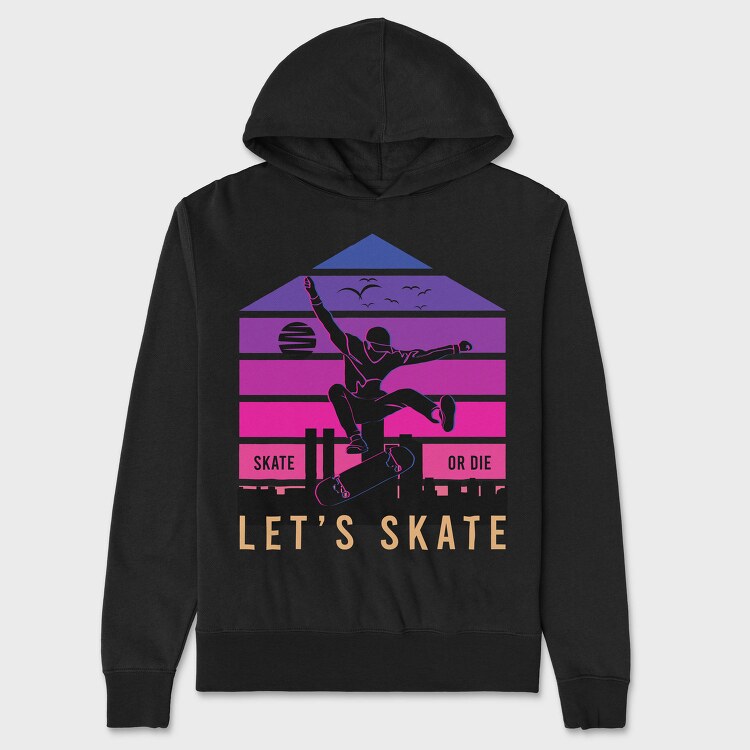 Skate Or Die, Hanorac Oversize Barbati (Unisex)