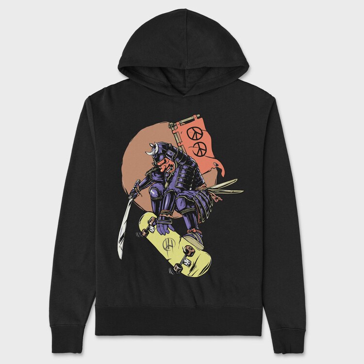 Skate Samurai, Hanorac Oversize Barbati (Unisex)