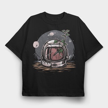 Space Sprout Helmet, Tricou Oversize Barbati (Unisex)