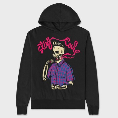Stay Cool Skull, Hanorac Oversize Barbati (Unisex)