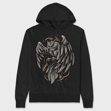 Stormy Owl Flight, Hanorac Oversize Barbati (Unisex)