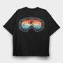 Sunset Ski Goggles, Tricou Oversize Barbati (Unisex)
