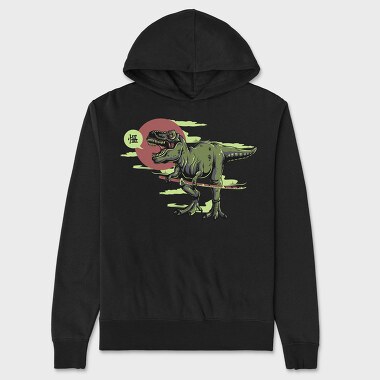 T Rex Samurai, Hanorac Oversize Barbati (Unisex)