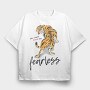 Tiger Roar Fearless, Tricou Oversize Barbati (Unisex)