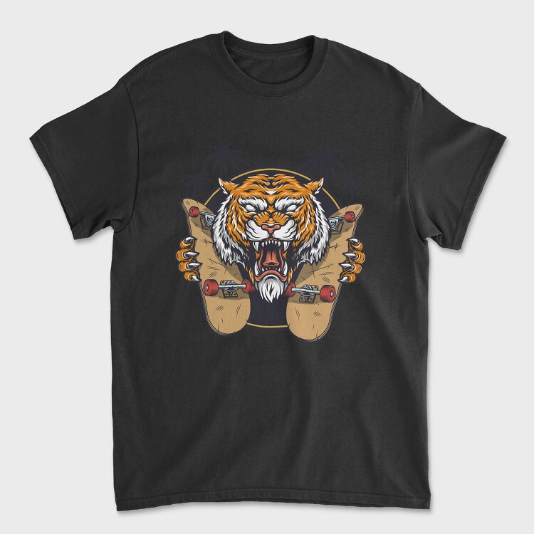 Tiger Skate Palm, Tricou Barbati (Unisex)