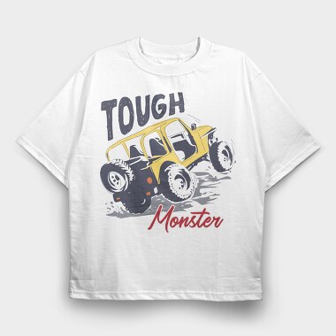 Tough Monster Truck, Tricou Oversize Barbati (Unisex)