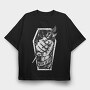Work Or Die Fist, Tricou Oversize Barbati (Unisex)
