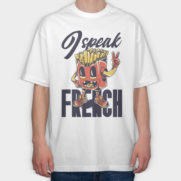 French Fries Peace, Tricou Oversize Barbati (Unisex)