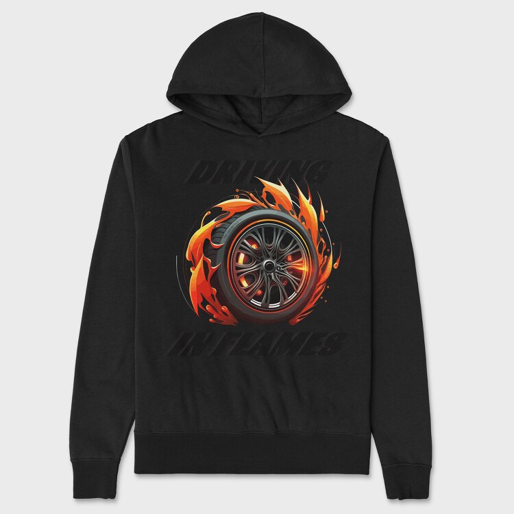 Driving in Flames Rims With Flames Line, Hanorac Oversize Barbati (Unisex)