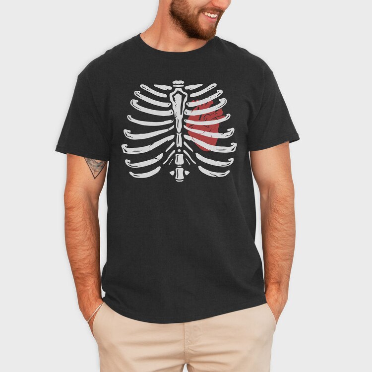 Ribcage Heart, Tricou Barbati (Unisex)