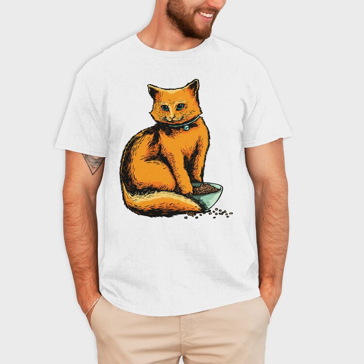 Cat Food Bowl, Tricou Barbati (Unisex)