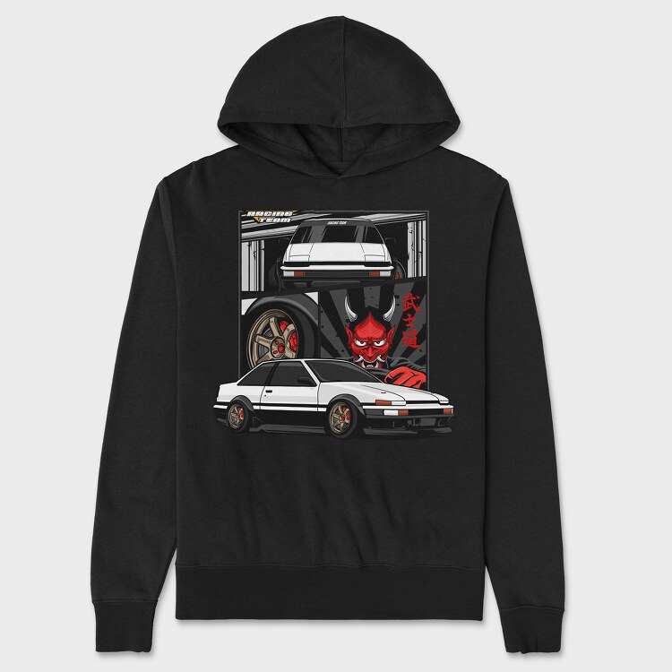 Devil White Car Japan, Hanorac Oversize Barbati (Unisex)