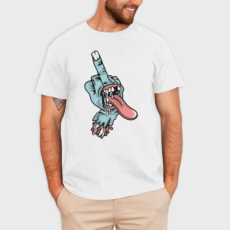 Middle Finger Tongue, Tricou Barbati (Unisex)