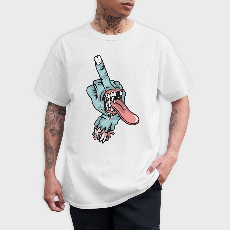 Middle Finger Tongue, Tricou Barbati (Unisex)