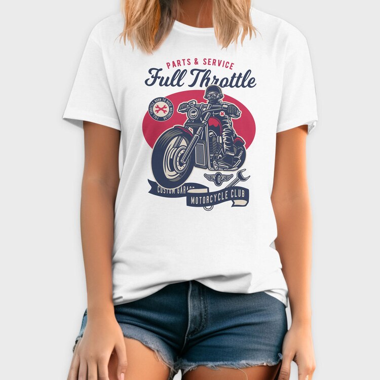 Full Throttle Garage, Tricou Barbati (Unisex)